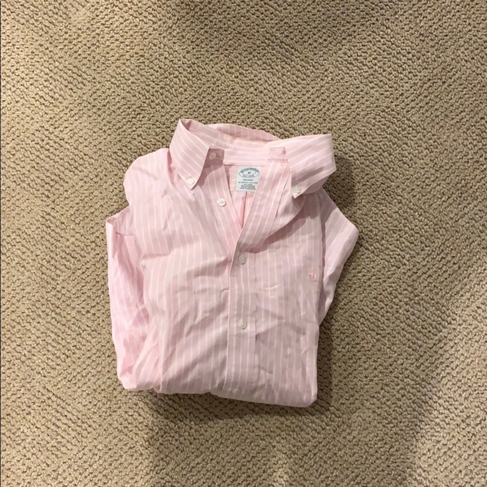 Brooks Brothers Pink & White Stripe Button Down